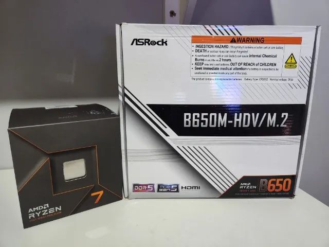 Kit Upgrade Gamer - Ryzen 7 7700 + B650M HDV M.2 ASRock [NOVO] - Foto 2