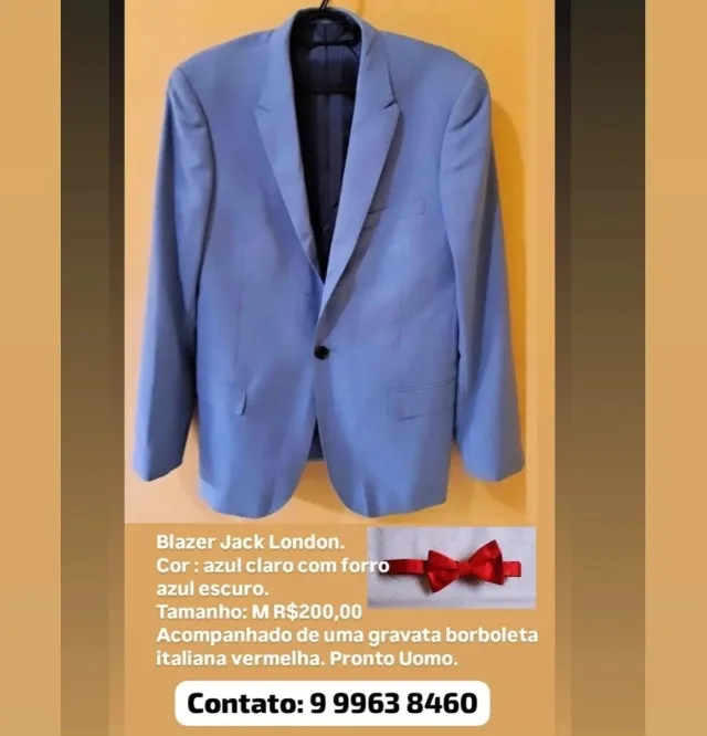 Blazer Azul de Linho
