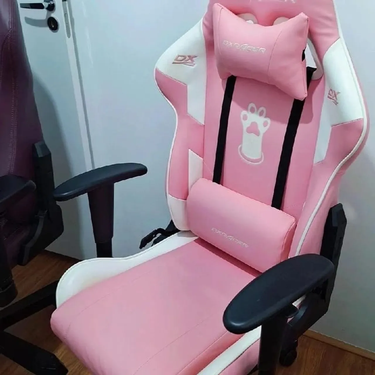 Cadeira Gamer Dx Racer pata gato rosa