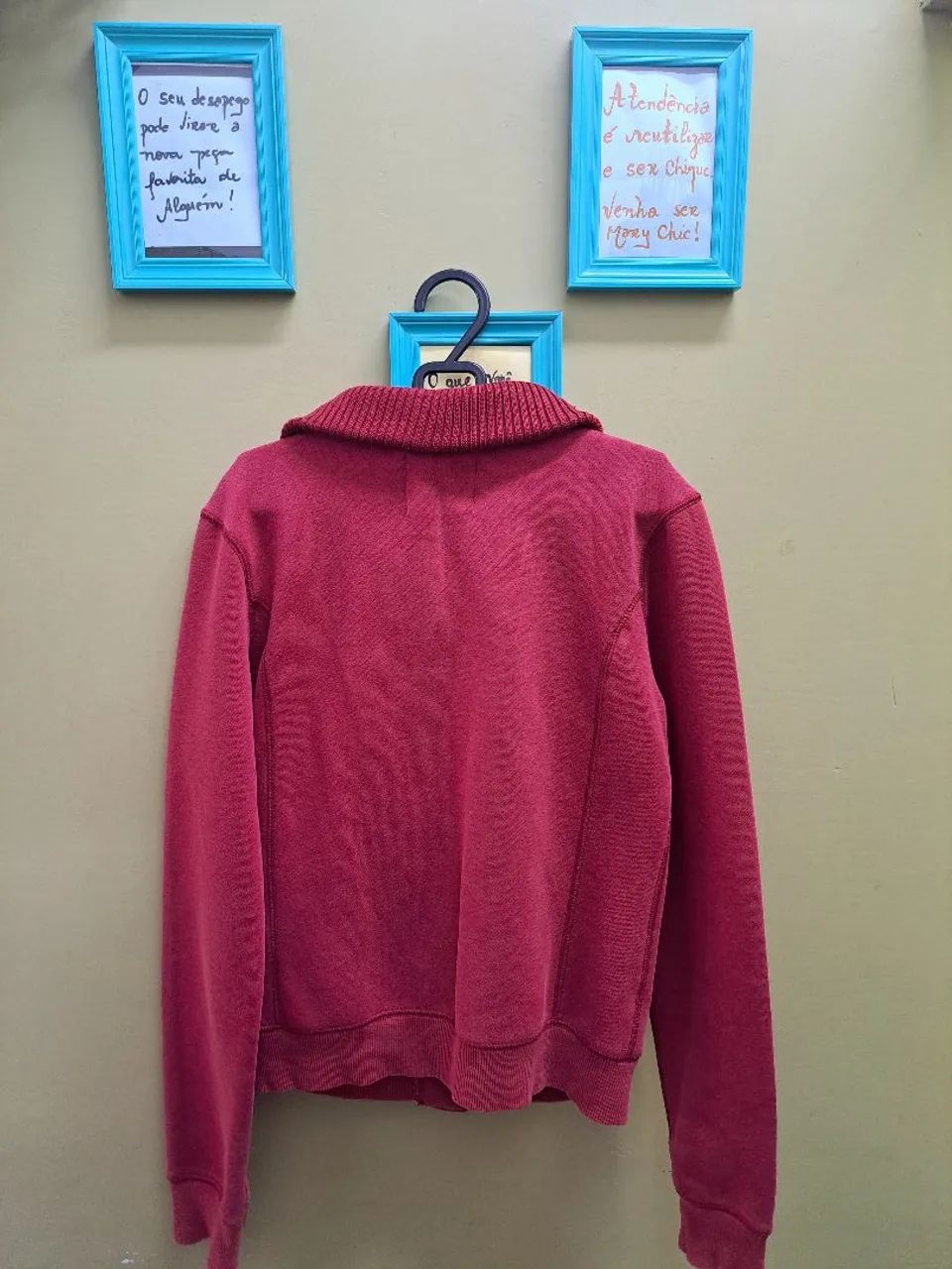 Blusa de frio vermelha(bordô) - Foto 2