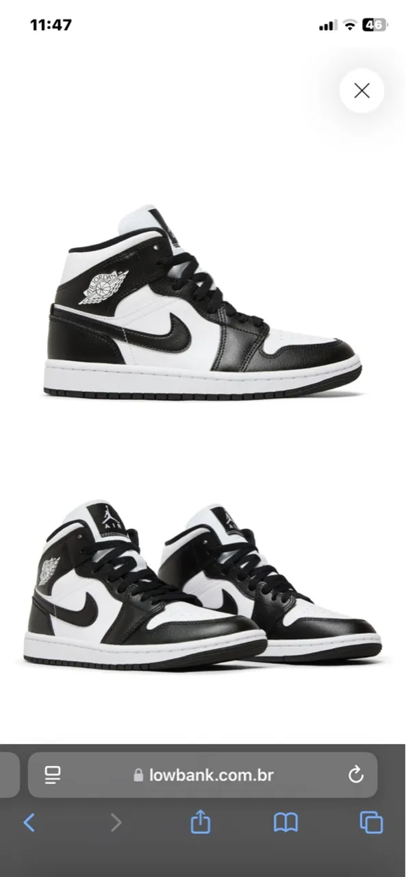 Air Jordan 1 Mid - Black/White
