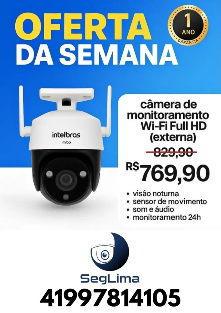 Câmera Mibo Intelbras Instalada