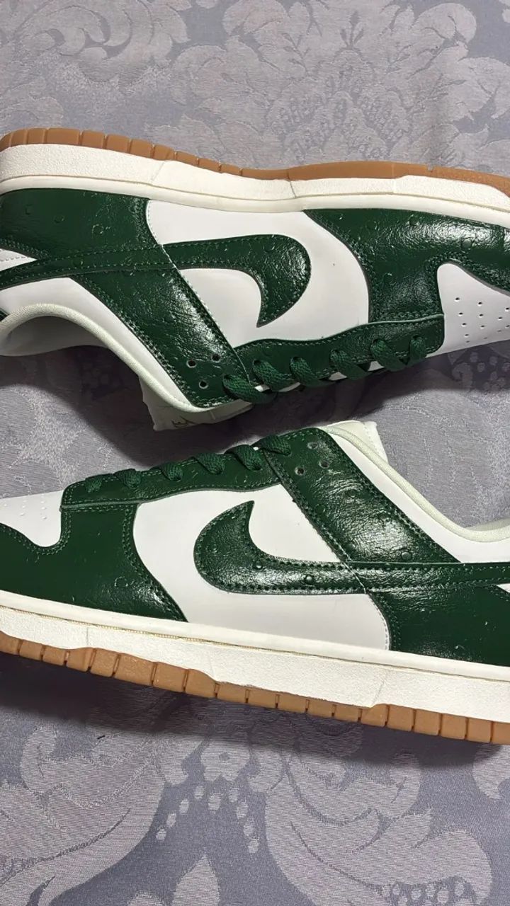 Nike Dunk Low Green Ostrich - 45/46BR - 47.5EU - Novo original - Foto 5