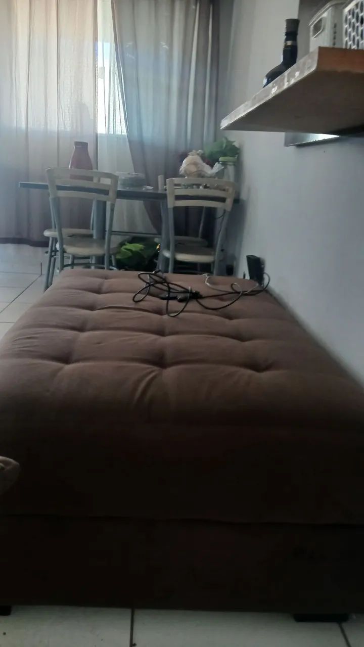 Puff Retangular Marrom - Foto 5