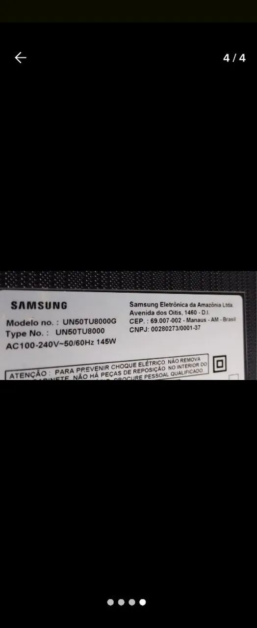 Smartv Sansung Led 50 TU8000 G - Foto 4