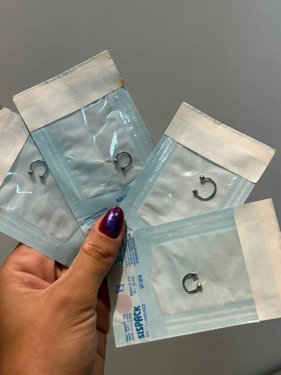 Piercings de aço inox 
