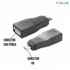 V8 Micro USB adaptador - Foto 2