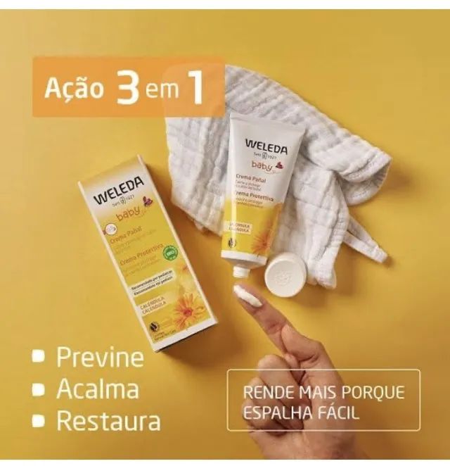 Creme Preventivo de Assaduras Calêndula Weleda 75ml Importado Lacrado - Foto 6