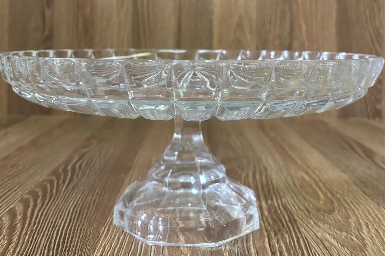 Fruteira/Porta-bolo de cristal  - Foto 5