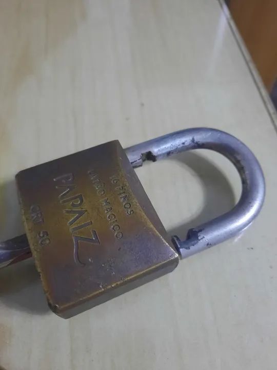 Cadeado Chave Tetra Papaiz 50mm com 3 Chaves em Latão Crt 50 - Foto 2