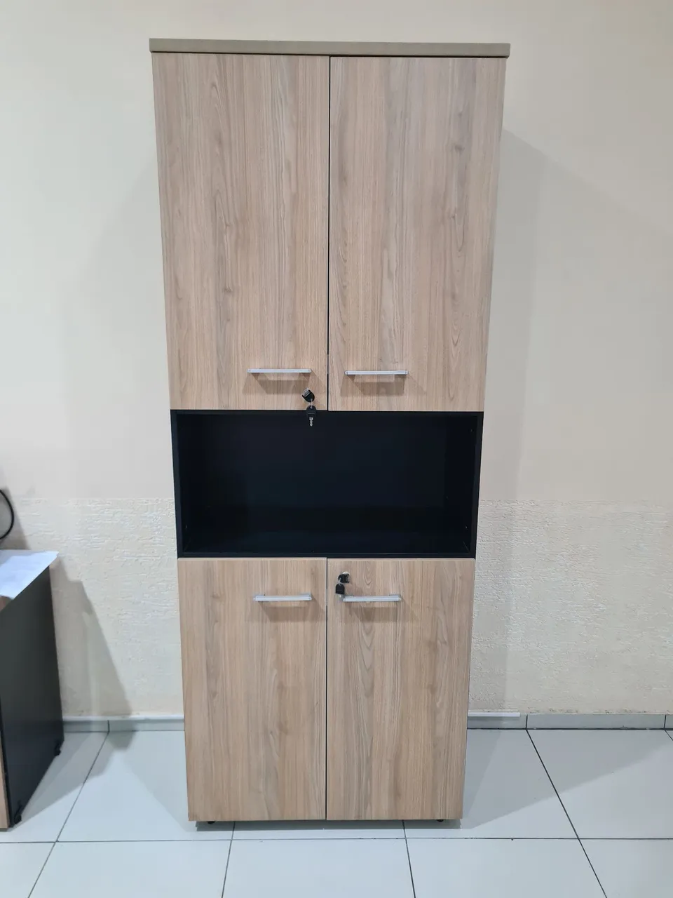 Armário de Escritório com Prateleiras e Portas