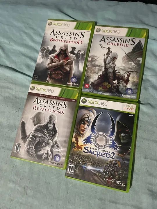 4 jogos Xbox 360 - Assassins Creed, Sacred 2 e mais!
