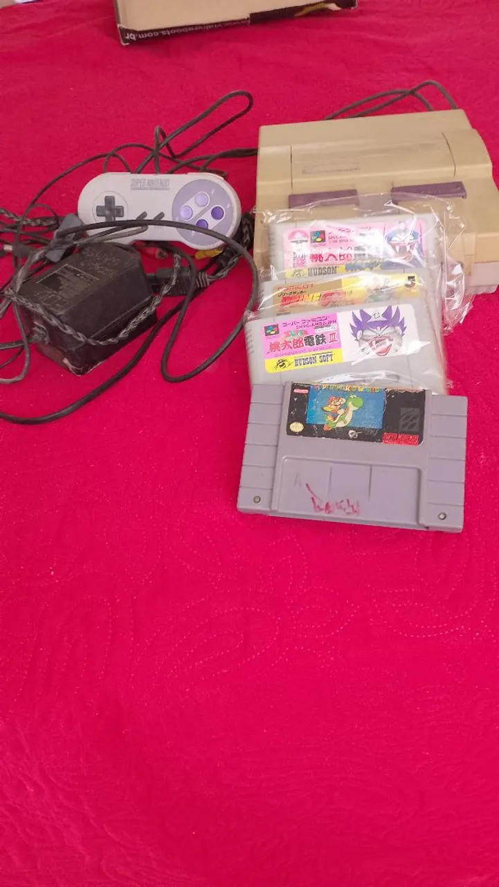 Super Nintendo com Jogos e Acessórios