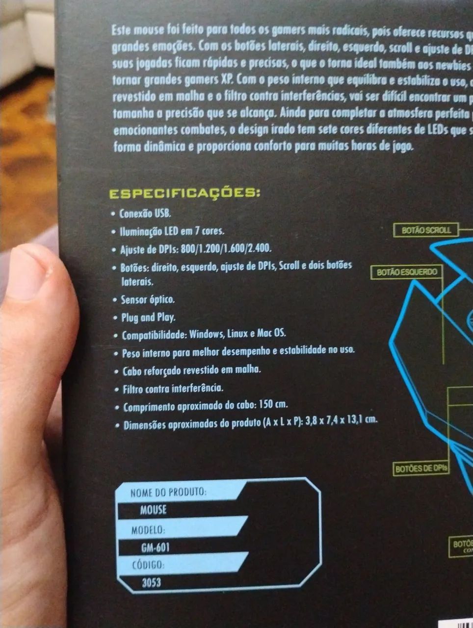 Mouse Gamer XSoldado Infinito Dpi Ajustável  - Foto 4