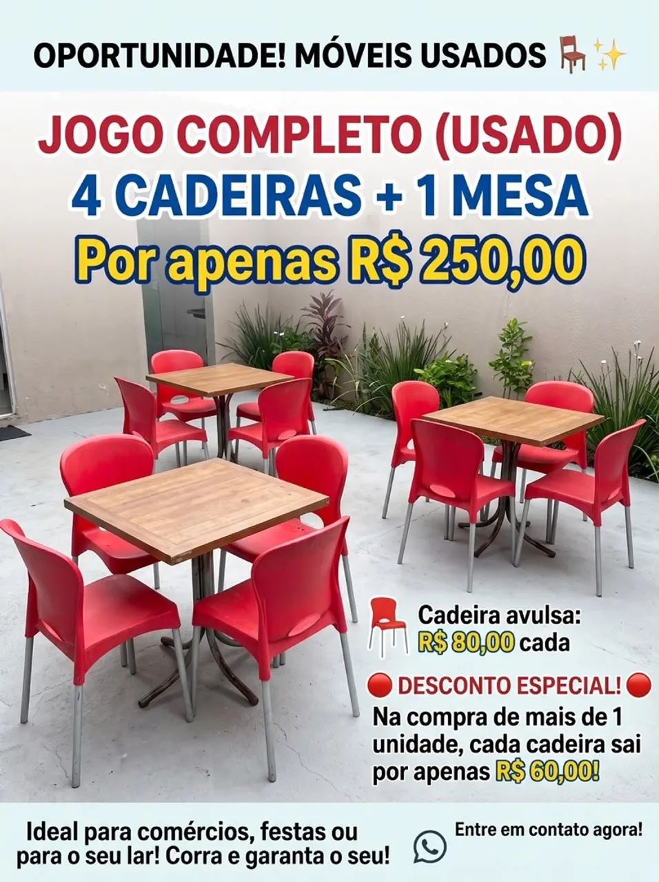 Cadeiras e mesas