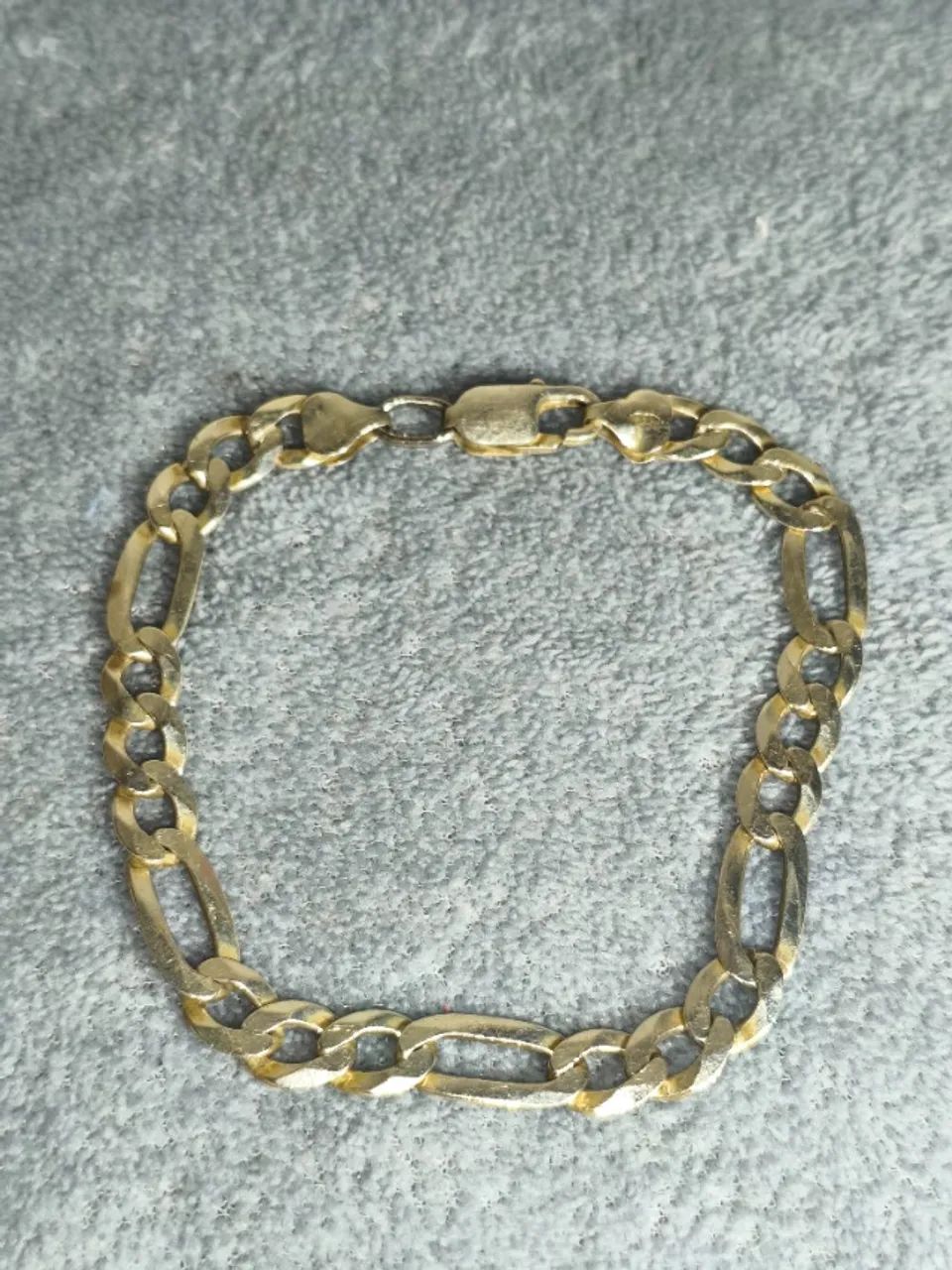 PULSEIRA PRATA 925 (MALHA FIGARO 3x1) - 21 CM - Foto 2