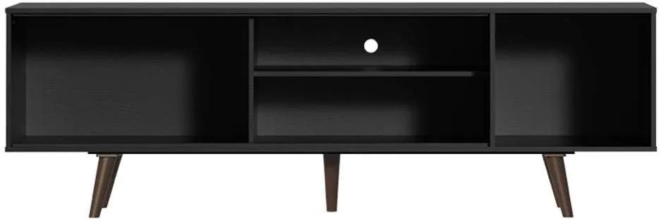Madesa Rack Dubai para TV até 65 Polegadas com Pés - Preto/Rustic - 160x53x39 cm - MDP - S - Foto 4