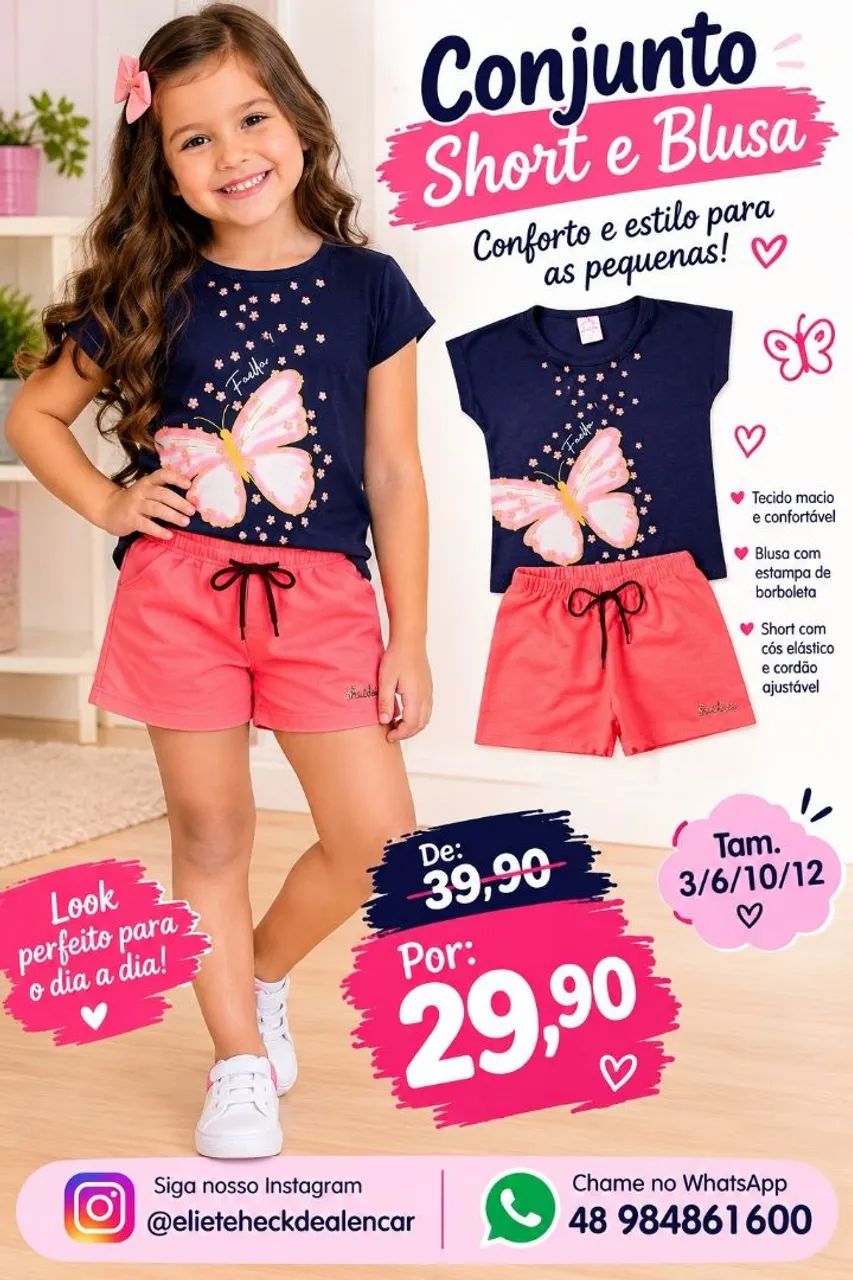 Conjuntos infantil verão meninas  - Foto 4