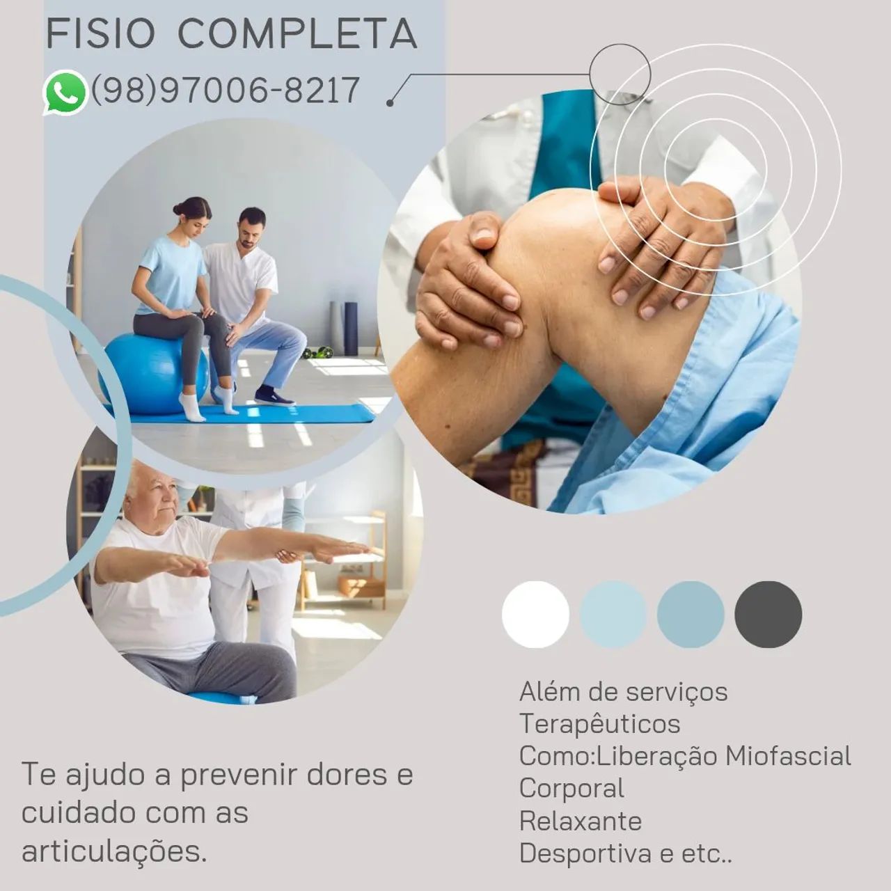Fisio Life, correção de dores e tratamento à domicílio  e etc.