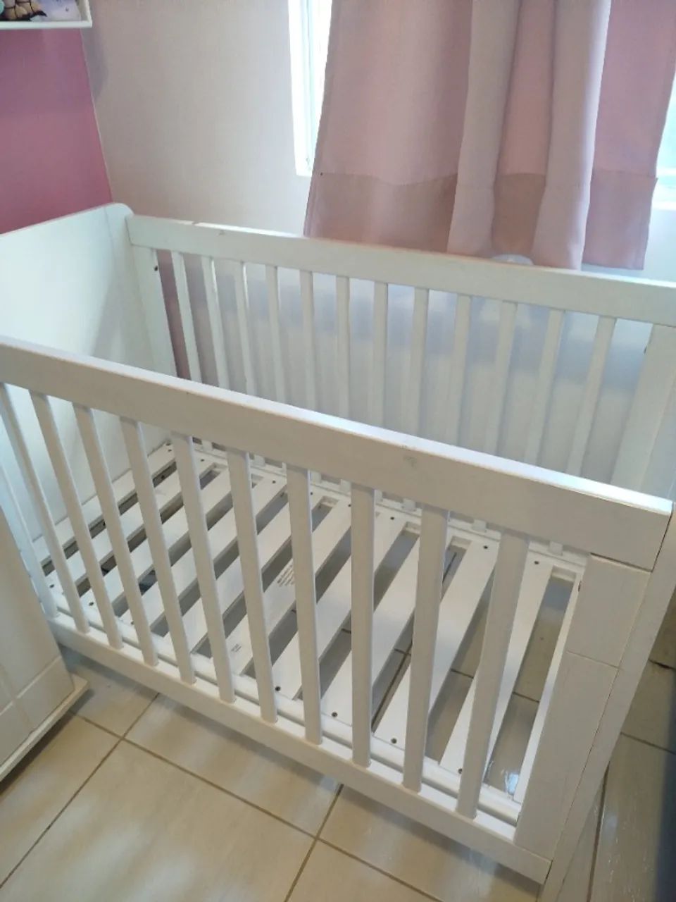 Berço infantil madeira maciça branco. - Foto 2