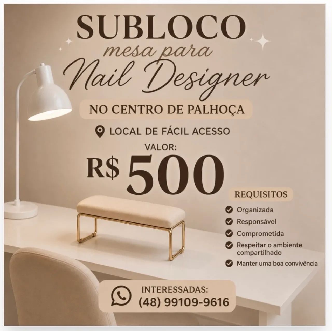 Subloco mesa para Nail designer 
