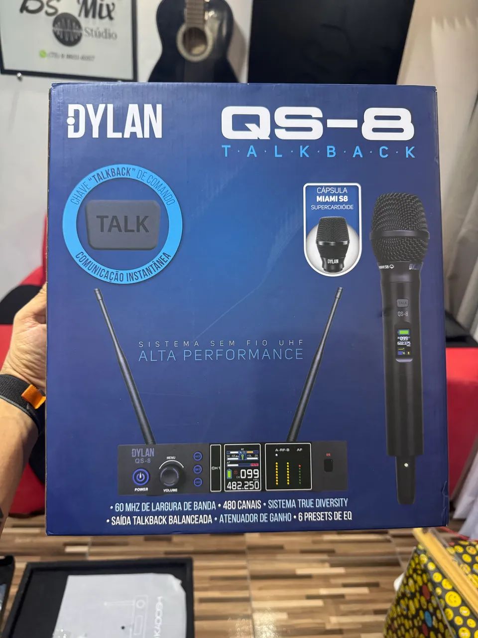 MICROFONE SEM FIO PROFISSIONAL - DYLAN QS-8 TALKBACK - Foto 3