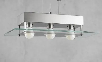Plafon Lustre Retangular Espelhado (3 Lâmpadas) - Lindo e Moderno - Foto 2