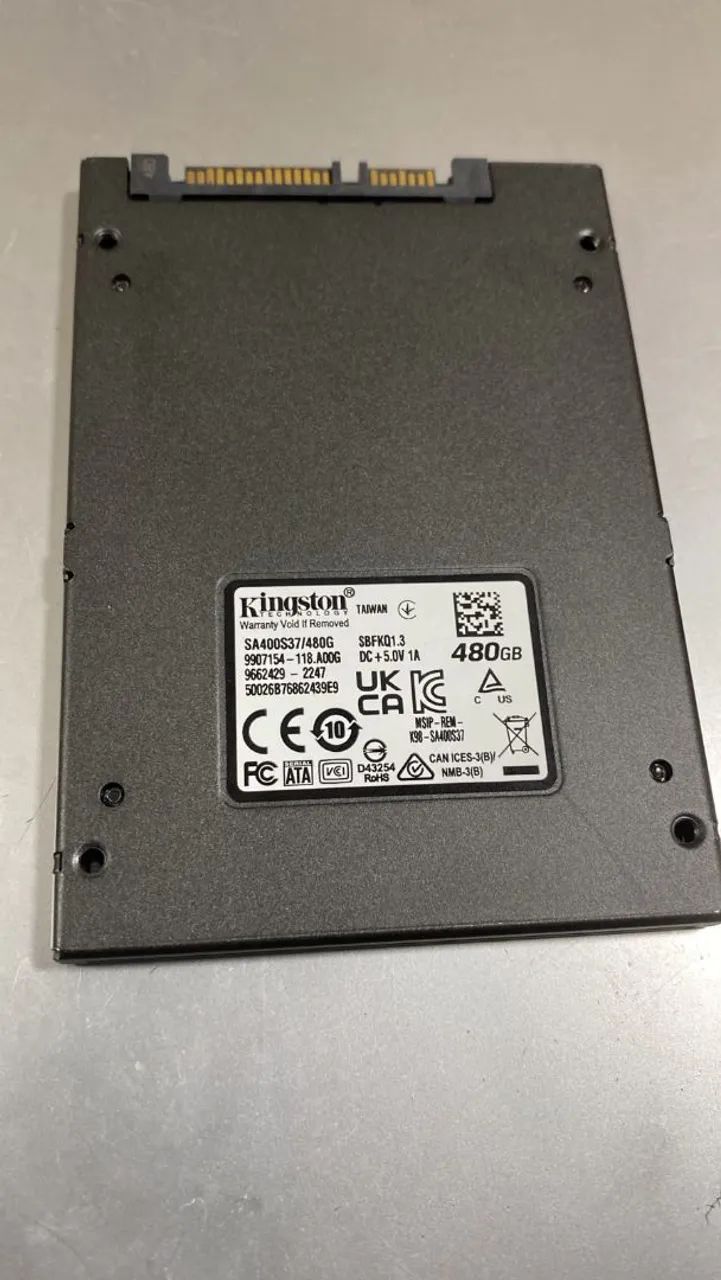 SSD KINGSTON 480GB 95% SAUDÁVEL 