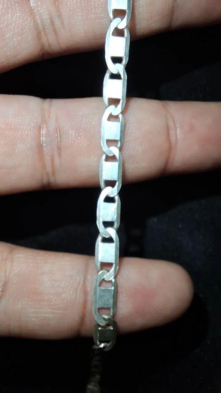 Corrente prata piastrine 4mm/ retirada em samambaia norte  - Foto 3