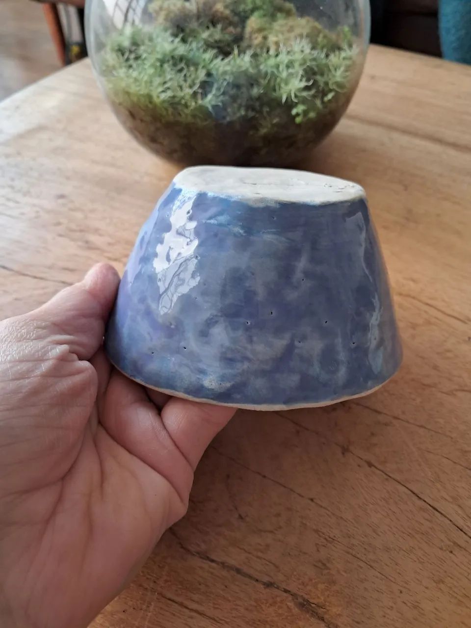 Tigelinha em cerâmica esmaltada azul alta temperatura artesanal - Foto 5