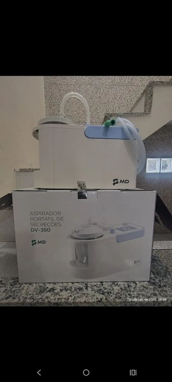 Aspirador de secreções para traqueostomia portátil a bateria