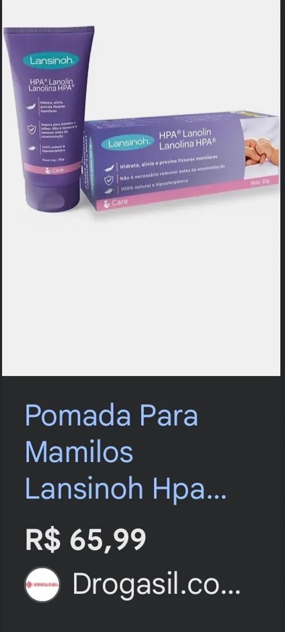 Pomada Lanolina rachadura seio amamentação - Foto 3