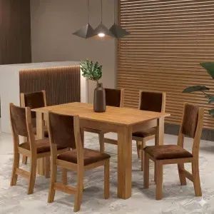 Mesa de Jantar com Cadeiras Sol Na Cor Bombom (Frete Grátis)
