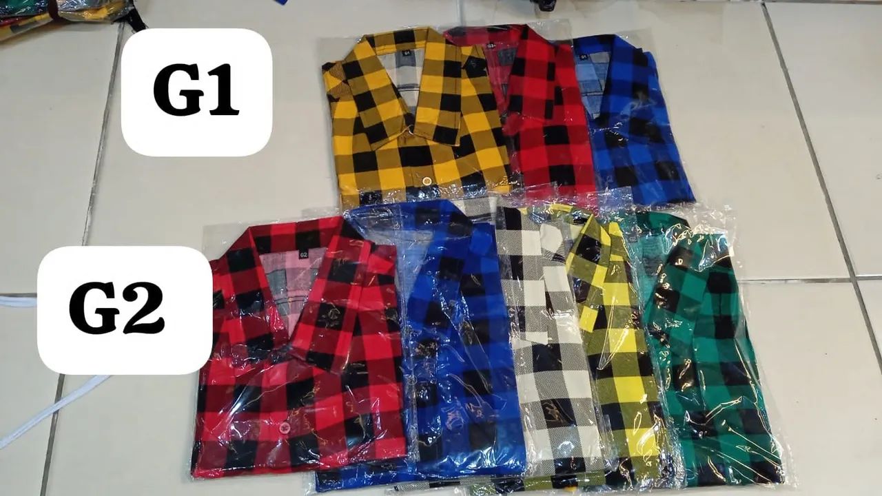 camisas xadrez plus sizes do g1 ao g6 e do p ao gg - Foto 4