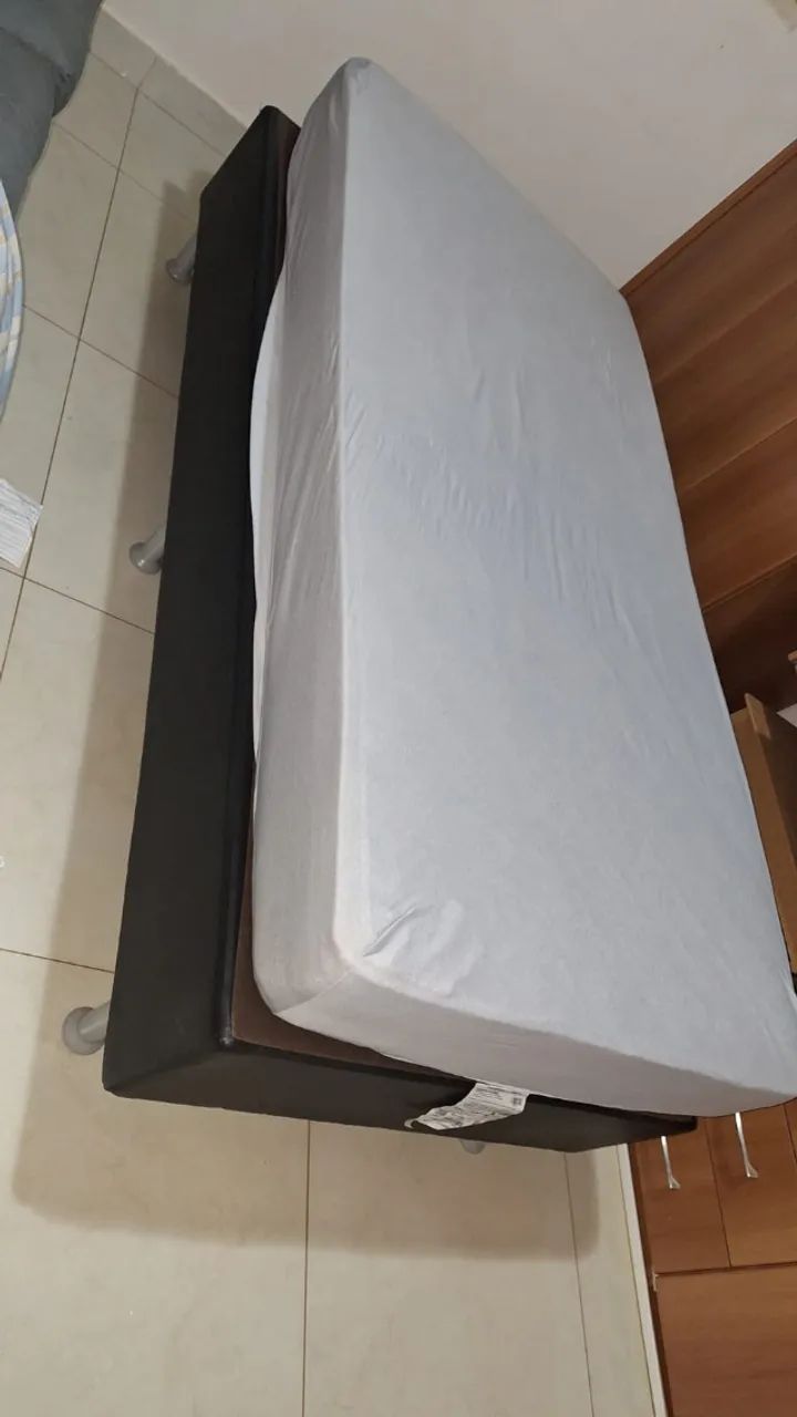 COLCHÃO ORTOBOM PRÓ-SAUDE FIRME + BASE BOX PRETA - Foto 2
