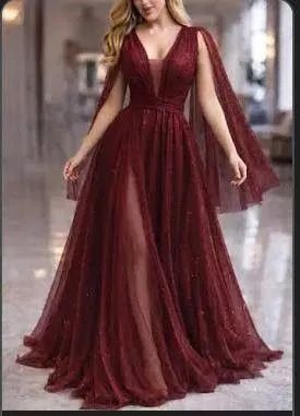 Vestido de festa Marsala, aluguel 