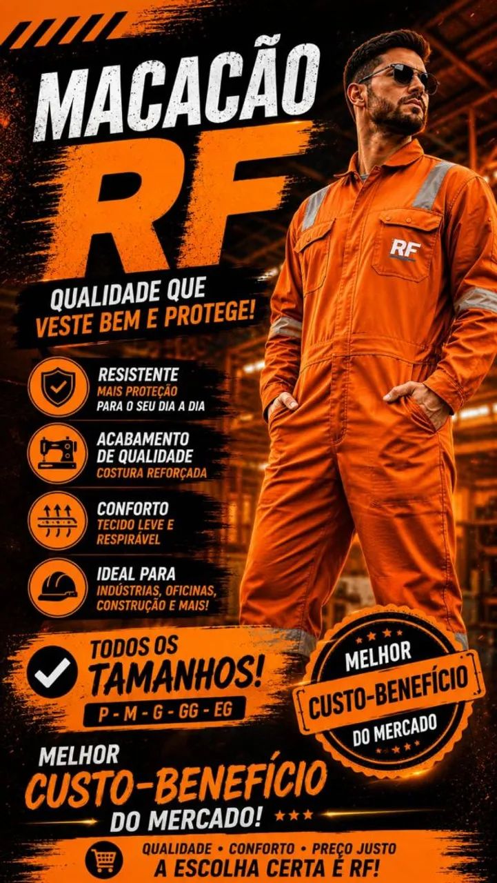 Vendo Macacão RF Laranja Padrão Offshore 
