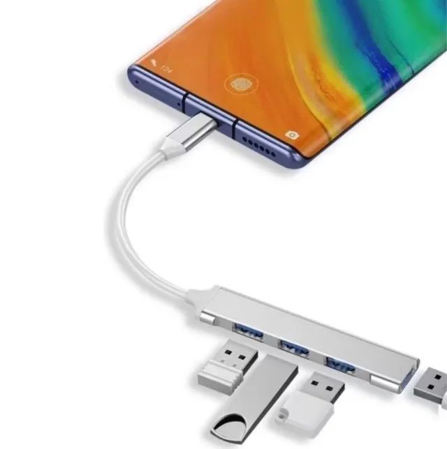 Hub Usb Type-c 4 Portas Usb 3.0 5 Gbps - Foto 3