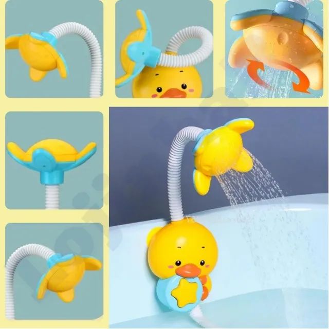 Brinquedo Ducha Eletrônica Chuveirinho Crianças Patinho - Foto 4