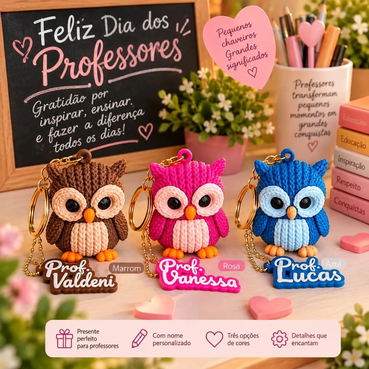 Chaveiro personalizado - Dia dos professores - Foto 4