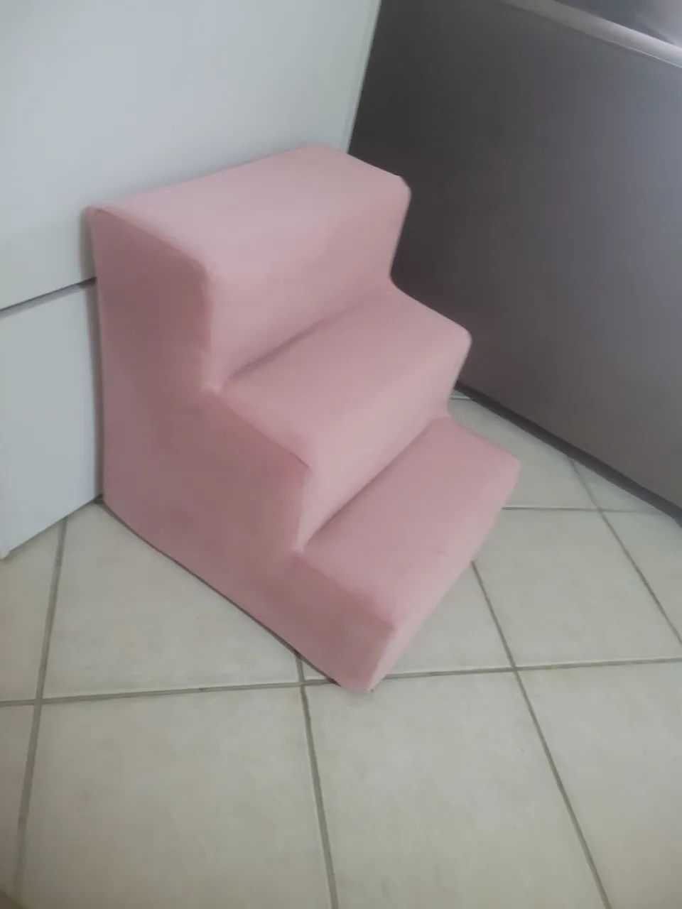 Escada para pet - Camurça Rosa 