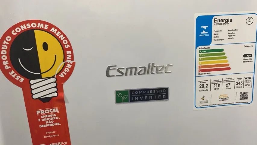 URGENTE!! geladeira esmaltec roc31 inverter 245l degelo manual branca 110v - Foto 2