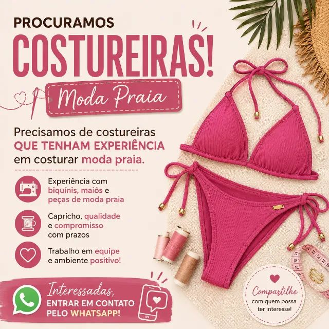 ? PROCURAMOS COSTUREIRAS! ?