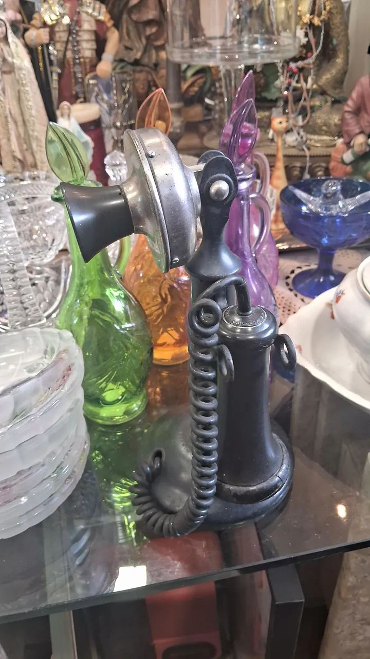 Raro e original Telefone antigo de mesa americano Chigago d - Foto 5