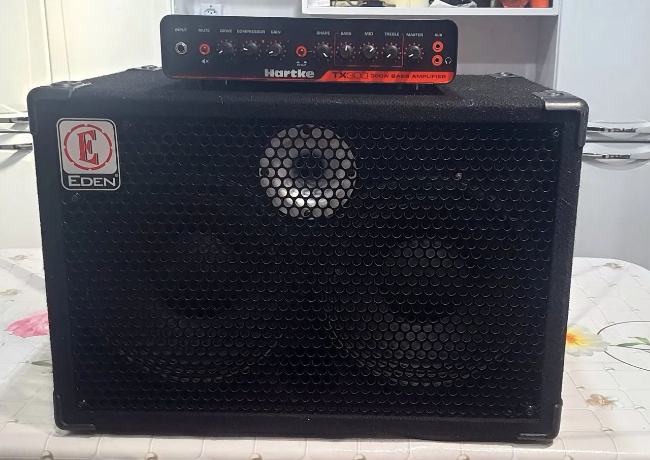 Combo Caixa Éden 300Wrms e Cabeçote Hartke Tx300 Zero!!! - Foto 5