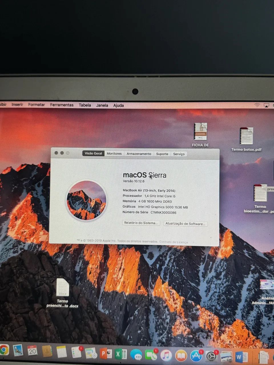 Macbook Air 2014 256gb Intel Core i5