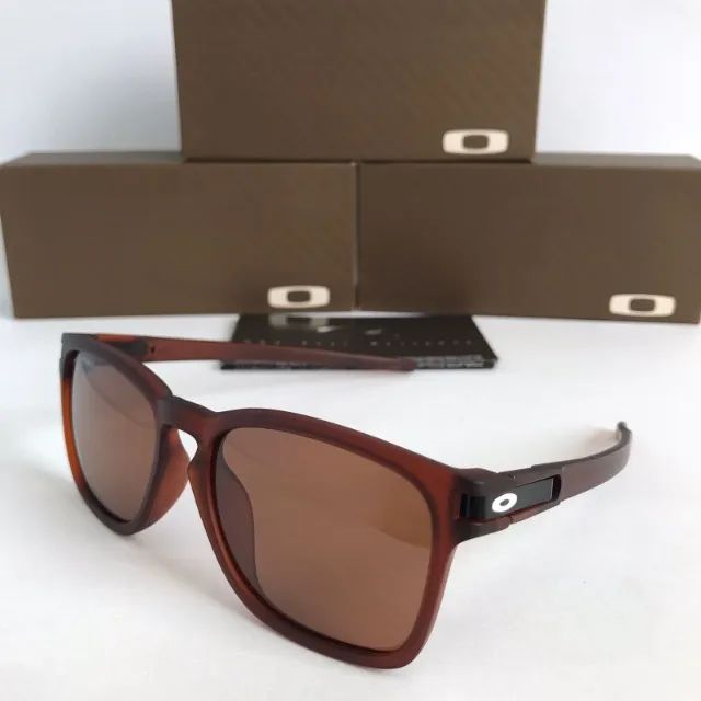 óculos de sol oakley latch squared brown lentes polarizadas - Foto 2