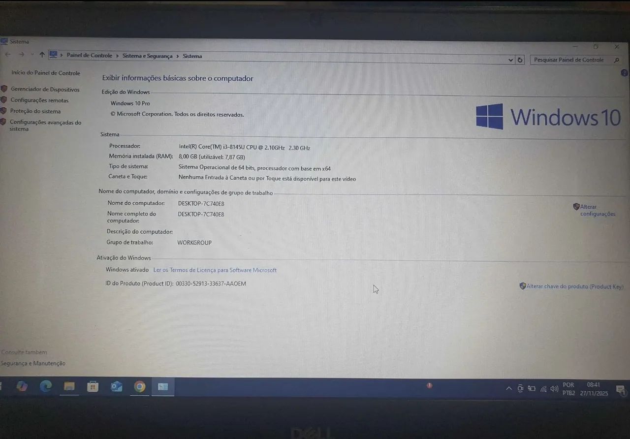 Vendo notebook Dell core i3  8145U  - Foto 5