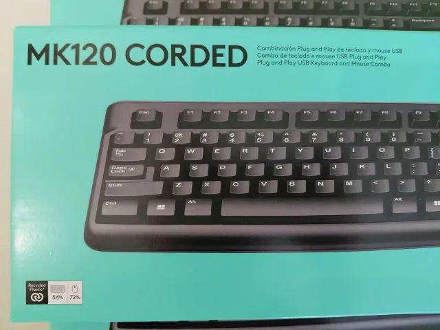 Kit teclado e Mouse MK120 CORDED LOGITECH - Foto 3