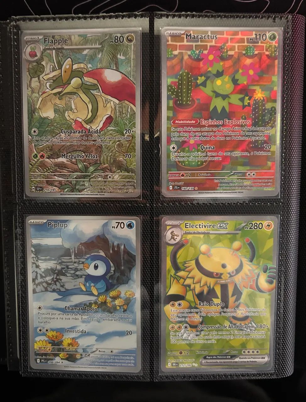 Coleção Cartas Pokémon full art e ex preço da liga